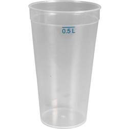 B Company Plastikglas Flergangsbrug Klar 50 cl 12 stk