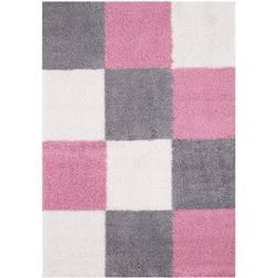 THE RUGS Myshaggy Collection Geometric 381 Pink