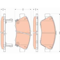TRW Bremsbelagsatz, Scheibenbremse GDB3478, Vorne
