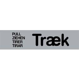 Selvklæbende Skilt "Træk, Pull, Ziehen"