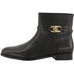 Lauren Ralph Lauren Briela Burnished Leather Bootie - Black