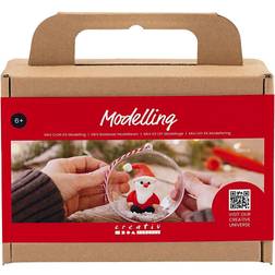 Creativ Company Mini Craft Kit Modelling, Santa Claus, red/white, 1 pack