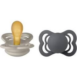 Bibs Supreme Latex Napp 2-pack Sand/Iron-Str. 1
