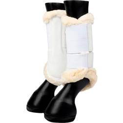LeMieux Fleece Bound Mesh strykkappor White/Natural 00M unisex