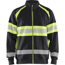 Blåkläder cardigan, Sort/Hi-Vis Gul