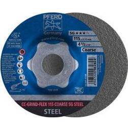 Pferd 64188115 CC-GRIND-FLEX 115 SG STEEL COARSE Slibeskive Diameter 115 mm Borings-diameter 22.23 mm 10 stk