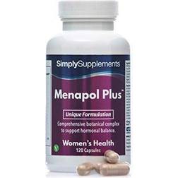 Simply Supplements Menapol Plus for Hormonal SOYA Isoflavones Siberian Ginseng 120 pcs