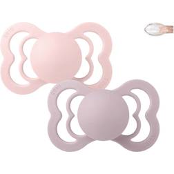 Bibs Supreme Silicone Pacifier 2-pack Blossom/Dusky Lilac Str. 1 Str. 1