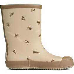 Wheat Muddy Rubber Boots Print - Gravel Bumblebee