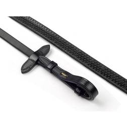 John Whitaker Lynton Rubber Reins Colour Black Pony