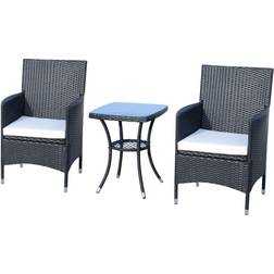 OutSunny Rattan-Sitzgruppe als 3-teiliges Lounge-Set