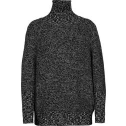 Icebreaker Women's Seevista Funnel Neck Sweater, S, Black/Snow