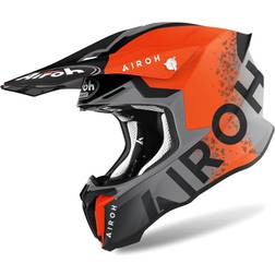 Airoh Twist 2.0 Bit, Motocrosshelm Matt Orange/Schwarz/Grau/Hellgrau