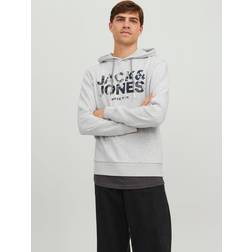 Jack & Jones Logotyp Hoodie Grå
