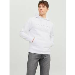 Jack & Jones Text Hoodie Vit