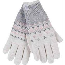 Heat Holders WoMens Nordic Fleece Lined Thermal Gloves Cream