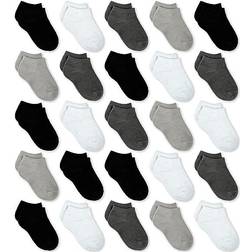 Sptramle Kid's Socks 25-pack - Black/White/Grey/Dark Grey