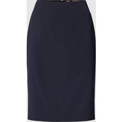 HUGO BOSS Slim-Fit Pencil Skirt In Virgin Wool - Dark Blue