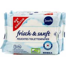 gut & günstig frisch & sanft feuchtes toilettenpapier sensitiv 70