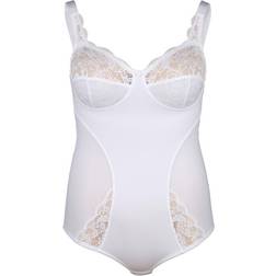 Susa Dam Body Mit Elastischer Spets - Vit