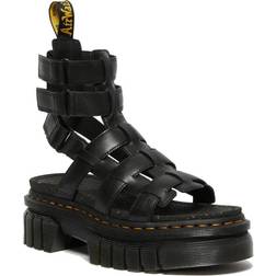 Dr. Martens Ricki Nappa Lux Leather Platform Gladiator Sandals - Black