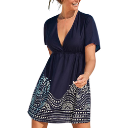 Swimsuits For All Kate V-Neck Cover Up Dress - Midnight