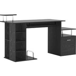 Homcom PC Workstation Bureau d'écriture 60x152cm