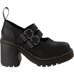 Dr. Martens Eviee Sendal Leather Heeled Shoes - Black