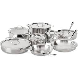 All-Clad D3 Stainless Steel Cookware Set with lid 14 Parts