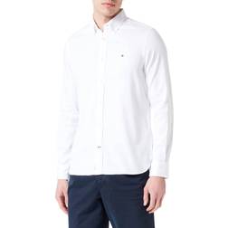 Tommy Hilfiger Core Flex Dobby SF Shirt Herr Långärmade Skjortor - Vitt