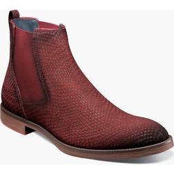 Stacy Adams Shoes Kayden Plain Toe Chelsea Boot Red