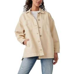 Free People SHACKET MADISON CITY in Ivory. M, S, XL, XS. Ivory