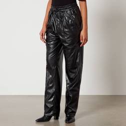 Isabel Marant Étoile Brina faux-leather straight pants black