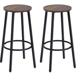 Homcom Industrial Tall Bar Stool 65cm 2pcs