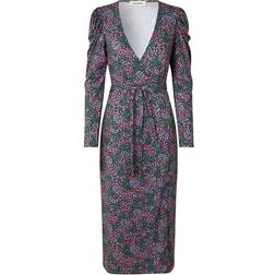 Modström Tillomd Print Wrap Dress - Poetry Flower