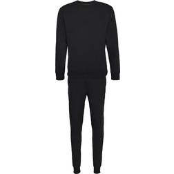Kruze By Enzo Men's Comfortable Tracksuit Top and Joggers Set - Black