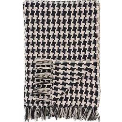House Nordic Side Plaid Tæppe Beige, Sort (180x130cm)