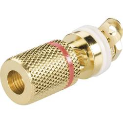TRU Components Laboratorietilslutning Stift-diameter: 4 mm Rød 1 stk