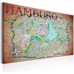 Artgeist Map of Hamburg Flere Billede