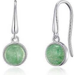 Philip Jones Green Aventurine Drop Earrings