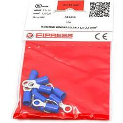 ELPRESS Isoleret Ringkabelsko A2543r, 1,5-2,5mm2, ø4 I Poser Af 10 Stk