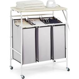 VEVOR 3-Section Laundry Sorter Cart