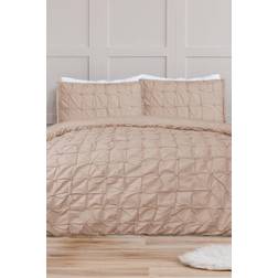 Sleepdown Single, Charcoal Rouched Pleat Duvet Cover Black, Grey