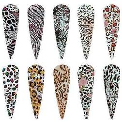 Halo by Pure Nails Gel Nails Create Nail Art Foils Leopard Print