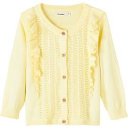 Lil'Atelier Atelier Mini Long Sleeve Knitted Cardigan - Double Cream