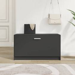 vidaXL Bench Engineered Wood Shoe Rack