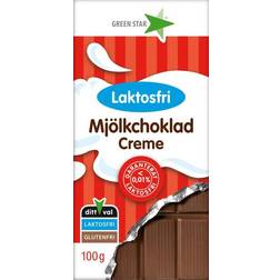 Green Star Mjölkchoklad Creme Laktosfri 100