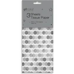 The Home Fusion Company 3 Sheets Of Foil Spots Gift Wrap Tissue Paper From Gold Red Silver/Red