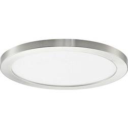 PRIOS LED-loftlampe Aureka Ø 33 cm Sølv Metal Loftplafond