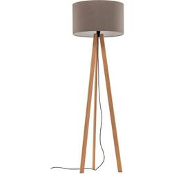 Quitani Arim Bok Grå Filt Trefot Golvlampa